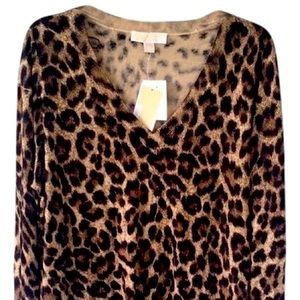 Leopard Print Michael Kors Knit Sweater